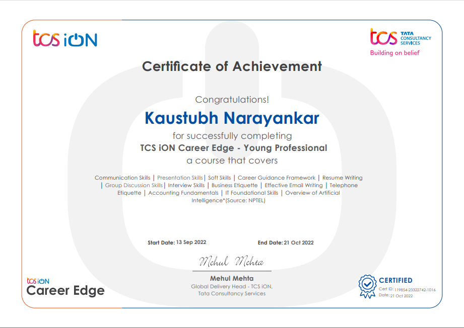 Certificate 15